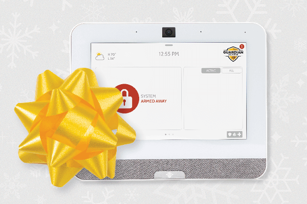 The Myemailnotifier security panel decorated with a yellow bow