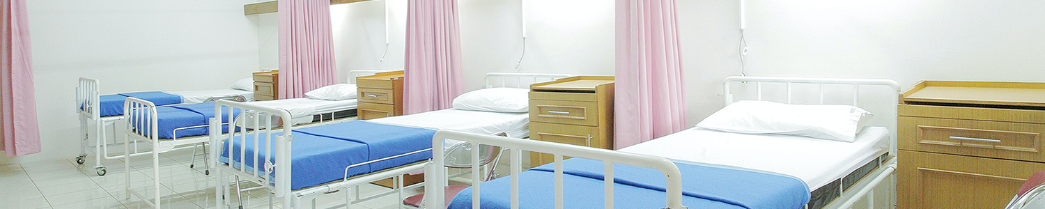 Hospital room with beds